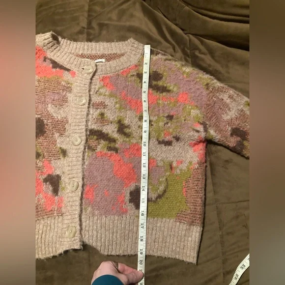 Anthropologie Multicolor Button-Up Cardigan, size small, cozy and comfy - Picture 8 of 9